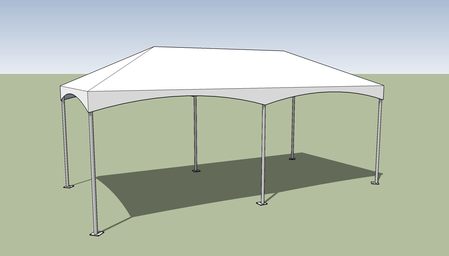 10' x 20' Frame Tent - With Premium Tension Cover – Ohenry Party Tents